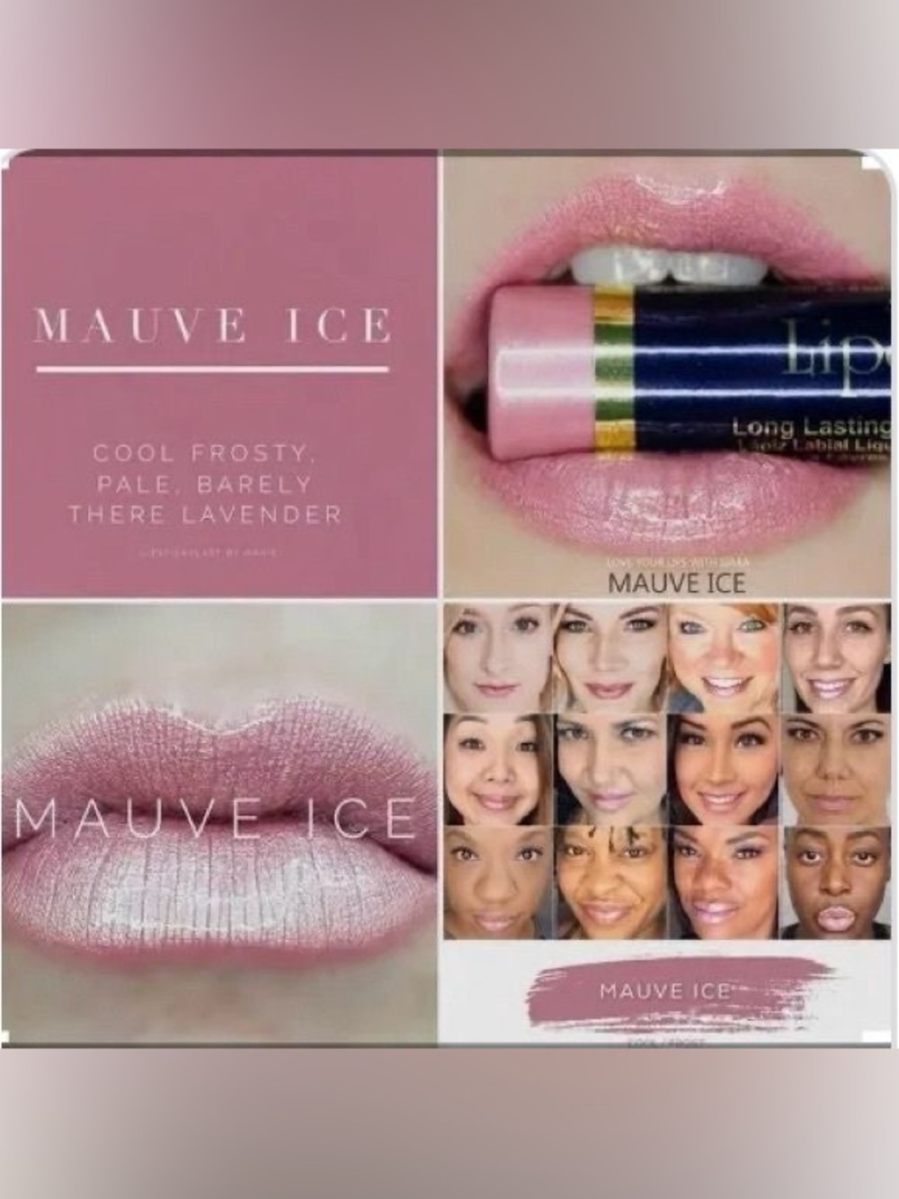 LipSense Mauve Ice Sheer Lipstick - Cool Lavender Pink